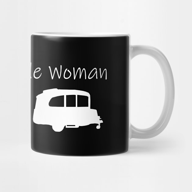 Airstream Basecamp "I'm a Simple Woman" - Beer, Cats & Basecamp T-Shirt (White Imprint) by dinarippercreations